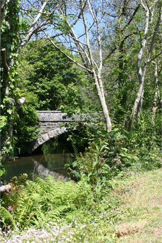 A view of Notter Bridge from the park