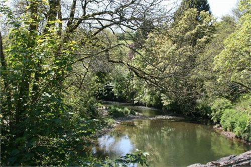 A view of the river Lynher from Notter Bridge in Cornwall