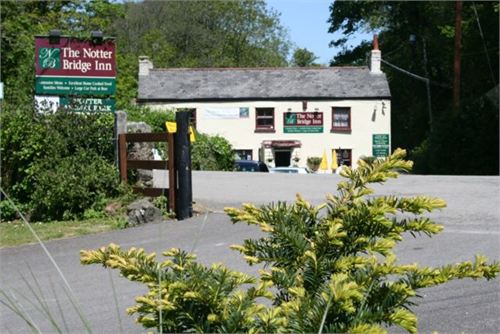 The Notter Bridge Inn opposite the park entrance