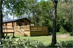 Luxury park lodges overlooking woodland