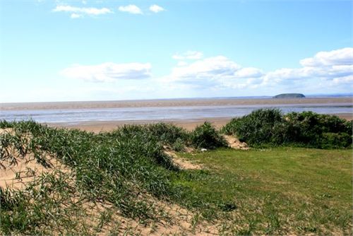 A view of Steep Holm Island in the Bristol Channel